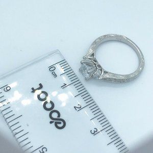 STUNNING DIAMONIQUE FILIGREE RING 18K GOLD FINISH